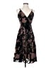 Eri + Ali 100% Polyester Floral Black Cocktail Dress Size 0 (petite) - photo 1