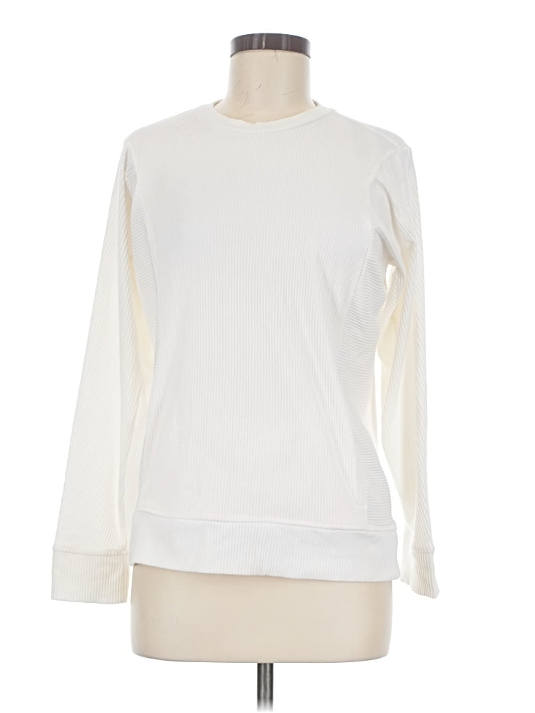 Pre-owned Tommy John Long Sleeve T-shirt In Ivory