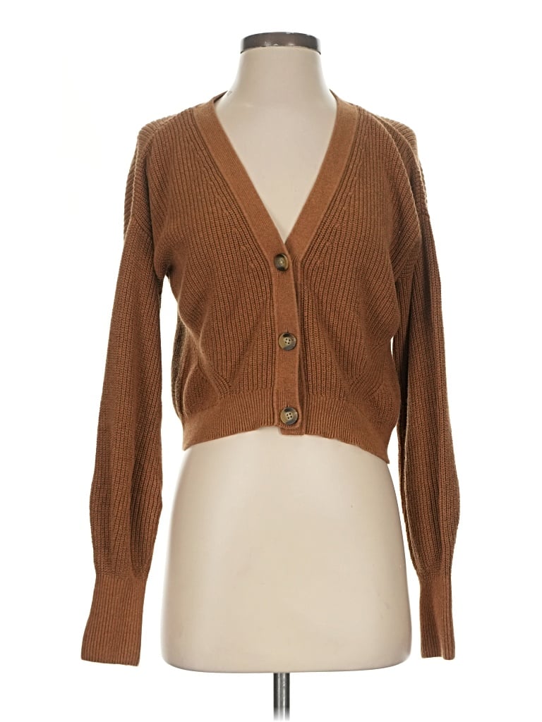 Pre-owned Whimsy + Row Cardigan Sweater In Brown