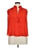 Ann Taylor 100% Polyester Orange Sleeveless Blouse Size 14 Petite - photo 1