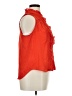 Ann Taylor 100% Polyester Orange Sleeveless Blouse Size 14 Petite - photo 4