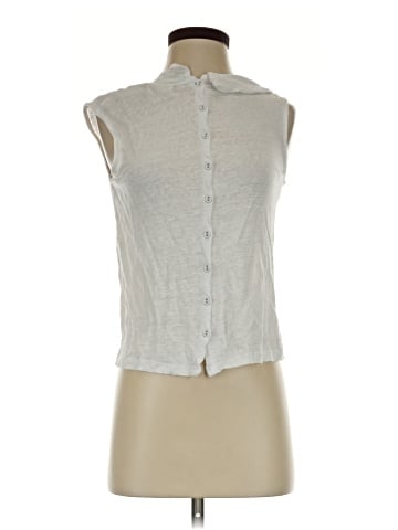 Poetry Sleeveless Button-Down Shirt (view 1)