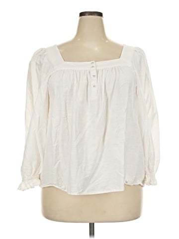 LC Lauren Conrad 3/4 Sleeve Blouse (view 1)