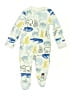 Tea 100% Cotton Print Blue Long Sleeve Onesie Size 0-3 mo - photo 2