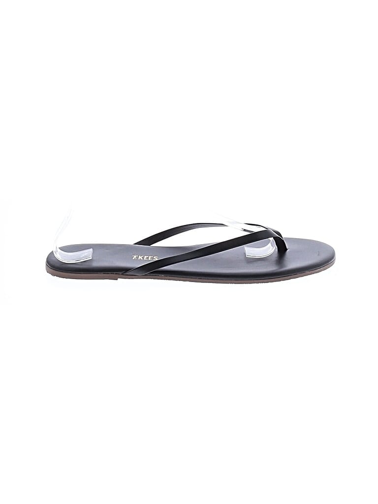 Pre-owned Tkees Flip Flops In Black