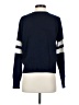 Minnie Rose 100% Cashmere Color Block Blue Cashmere Pullover Sweater Size S - photo 2