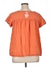 Sigrid Olsen Orange Short Sleeve Blouse Size XL - photo 2