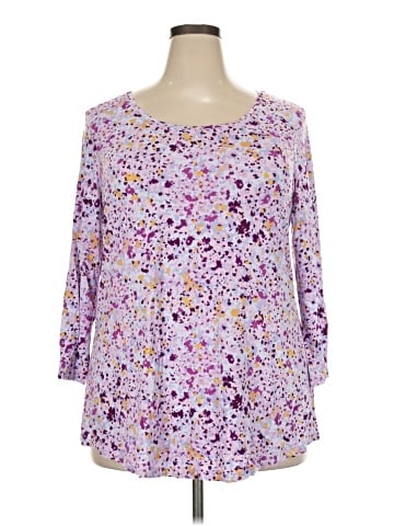 JM Collection 3/4 Sleeve Blouse (view 1)
