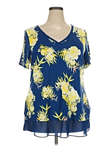 JM Collection Short Sleeve Blouse (view 1)