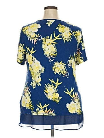 JM Collection Short Sleeve Blouse (view 2)