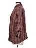 Max Studio 100% Rayon Plaid Brown Long Sleeve Button-Down Shirt Size L - photo 5
