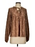 Gallery Brown Long Sleeve Blouse Size XS - photo 1
