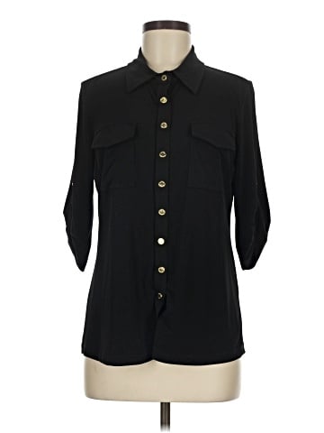 Calvin Klein 3/4 Sleeve Button-Down Shirt (view 1)