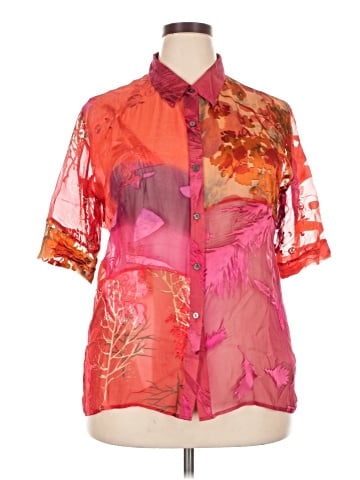 Chico's Design Short Sleeve Silk Top (view 1)