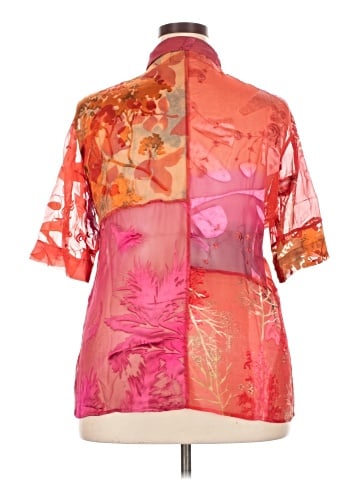 Chico's Design Short Sleeve Silk Top (view 2)