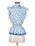 Max Studio 100% Polyester Blue Sleeveless Blouse Size XS - photo 2