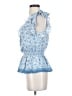 Max Studio 100% Polyester Blue Sleeveless Blouse Size XS - photo 5