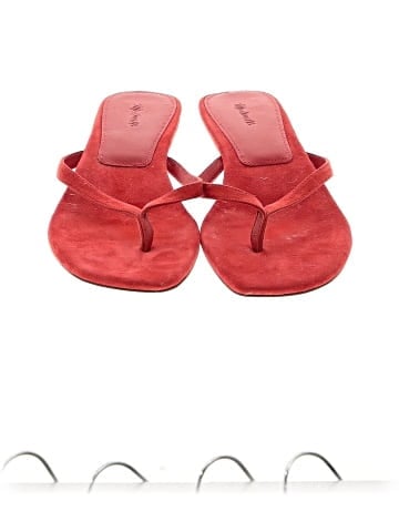 Madewell The Chiara Kitten Heel Thong Sandal in Suede (view 2)
