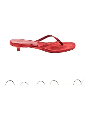 Madewell The Chiara Kitten Heel Thong Sandal in Suede (view 1)
