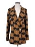 Alysi 100% Polyester Chevron-herringbone Brown Blazer Size 2 - photo 1
