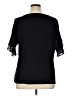 August Silk Black Short Sleeve Blouse Size XL - photo 2