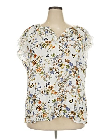 Indigo Rose Short Sleeve Blouse (view 1)
