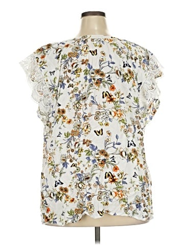 Indigo Rose Short Sleeve Blouse (view 2)