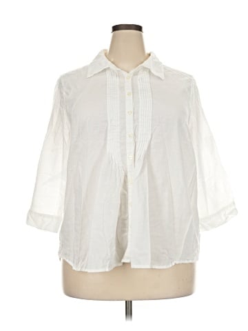 IZOD 3/4 Sleeve Button-Down Shirt (view 1)