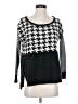THML 100% Acrylic Houndstooth Black Pullover Sweater Size S - photo 1