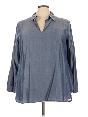 Soft Surroundings 3/4 Sleeve Button-Down Shirt (view 1)