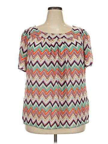 Roz & Ali Short Sleeve Blouse (view 1)