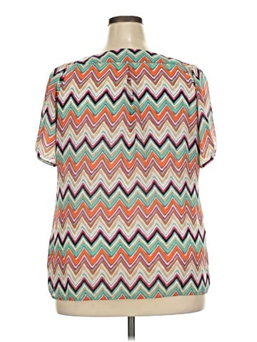Roz & Ali Short Sleeve Blouse (view 2)