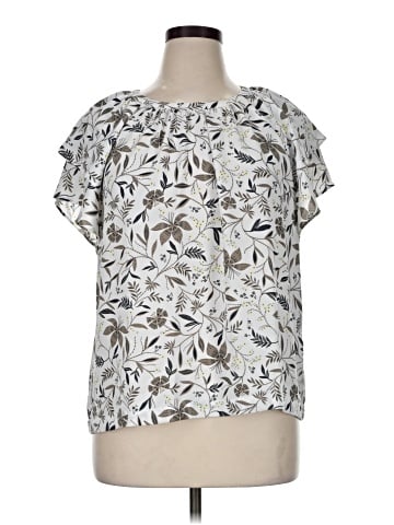 Ann Taylor LOFT Outlet Short Sleeve Blouse (view 1)