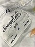 Sovereign Code Print White Short Sleeve Button-Down Shirt Size 4 - photo 3