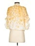 CeCe 100% Polyester Yellow Short Sleeve Blouse Size S - photo 2
