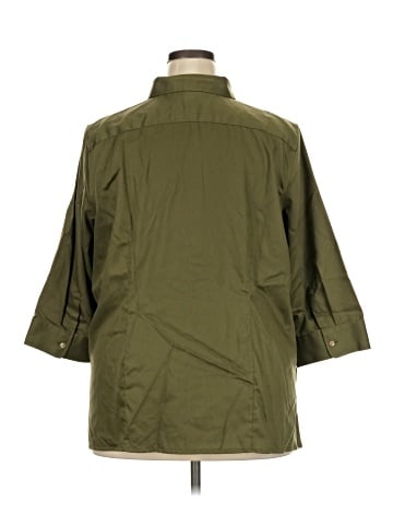 Lands' End 3/4 Sleeve Button-Down Shirt (view 2)