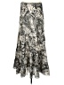 CAbi 100% Polyester Animal Print Silver Casual Skirt Size L - photo 2