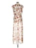 DR2 100% Polyester Floral Ivory Casual Dress Size L - photo 2