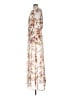 DR2 100% Polyester Floral Ivory Casual Dress Size L - photo 5