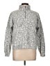Pink Rose 100% Polyester Animal Print Silver Pullover Sweater Size L - photo 1