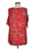 Rose + Olive 100% Polyester Red Short Sleeve Blouse Size M - photo 2