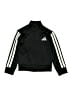 Adidas 100% Recycled Polyester Black Track Jacket Size 4 - photo 1