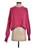 Free People Solid Pink Pullover Sweater Size S - photo 1