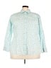 Talbots Print Teal Long Sleeve Button-Down Shirt Size 2X - photo 1