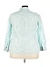 Talbots Print Teal Long Sleeve Button-Down Shirt Size 2X - photo 2