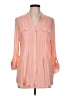 Ruby Rd. Pink 3/4 Sleeve Button-Down Shirt Size L - photo 1