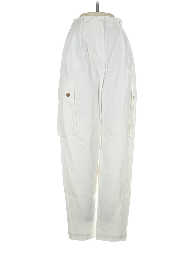 Pre-owned Moon River Cargo Pants In Ivory