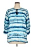 Ruby Rd. 100% Linen Blue 3/4 Sleeve Blouse Size XL - photo 1