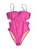 J.Crew Color Block Pink One Piece Swimsuit Size 6 - photo 1