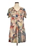 One World Print Tan Casual Dress Size 1X - photo 1
